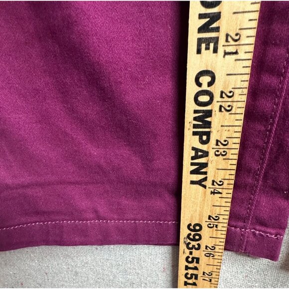 St John Bay Girlfriend Chino Mid Rise Pants Plum Casual Workwear 14P New Holiday - Picture 8 of 9